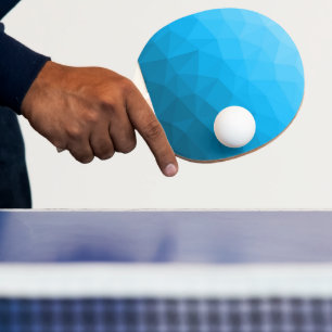 Raquette De Ping Pong Triangle motif de maillage géométrique dégradé cya