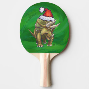 Raquette De Ping Pong Tricératops vert Noël