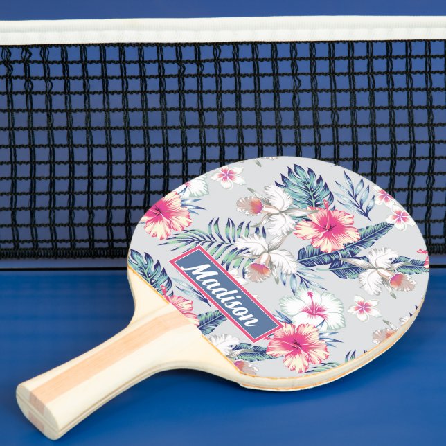 Raquette De Ping Pong Tropical Orchid Floral (Insitu)