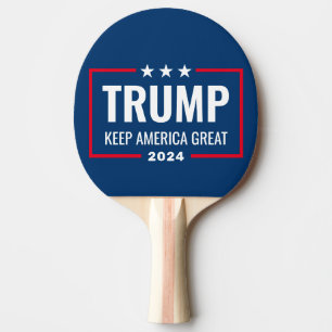 Raquette De Ping Pong Trump 2024 Gardez l'Amérique grande - bleu rouge