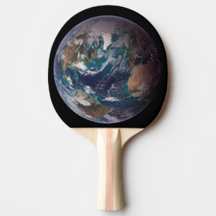 Raquette De Ping Pong Twin Blue Marbles - Ouest - Planète Terre NASA Ima