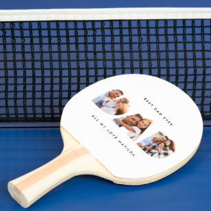 Raquette De Ping Pong Typographie graphique moderne Multi photo dad