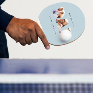 Raquette De Ping Pong Typographie graphique moderne Multi photo papa ble