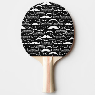 Raquette De Ping Pong Un club des messieurs. Motif de moustache