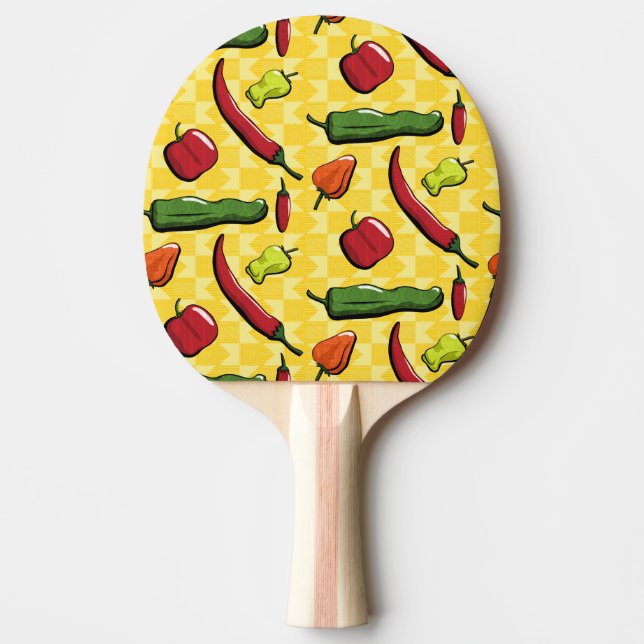Raquette De Ping Pong Un monde de chili Peppers Ping Pong Paddle (Devant)