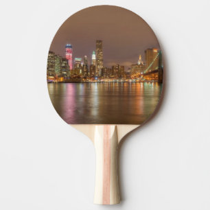 Raquette De Ping Pong Un panorama de l'horizon de New York City