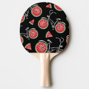 Raquette De Ping Pong Vélos à roue de pastèque, motif d'été.