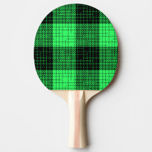 Raquette De Ping Pong Vert Croix à carreaux Noir Buffalo Check