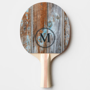 Raquette De Ping Pong Vieux bleu lavé Monogram bois