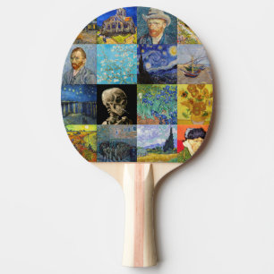 Raquette De Ping Pong Vincent van Gogh - chefs-d'oeuvre Mosaic Patchwork