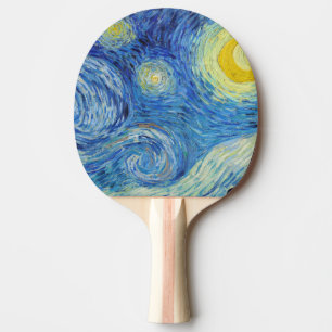 Raquette De Ping Pong Vincent Van Gogh Nuit étoilée Art fin vintage