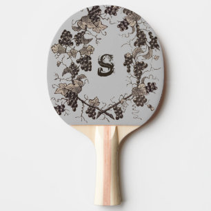 Raquette De Ping Pong Vins de raisins vintages qui s'étirent Monogramme