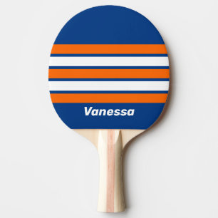 Raquette De Ping Pong Vintage Grande Ville à travers les Rayures avec No