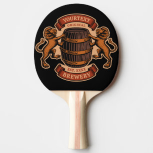 Raquette De Ping Pong Vintage Lion Oak Baril Brasserie personnalisée