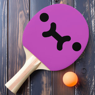 Raquette de Ping Pong Violette à Minois Boudeur Mi