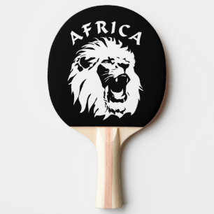 Raquette De Ping Pong Visage du lion rugissant Afrique