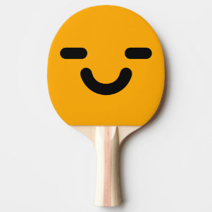 Raquette De Ping Pong Visage Satisfait Orange