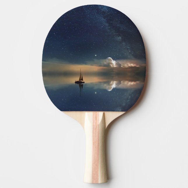 Raquette De Ping Pong Voile vers les nuages (Devant)