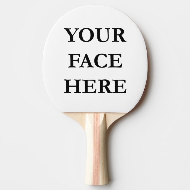 Raquette De Ping Pong Votre visage photo humour personnalisée (Devant)