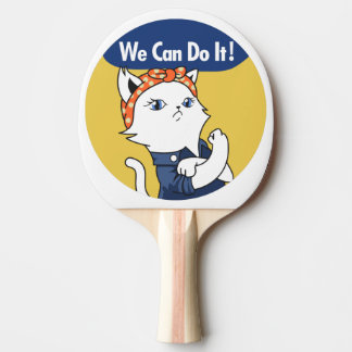 Raquette De Ping Pong We Can Do It! White Cat Rosie the Riveter