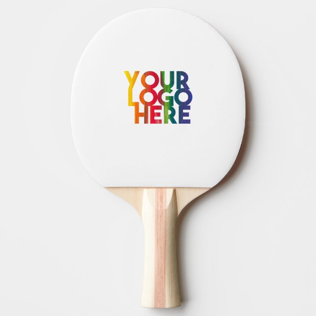 Raquette De Ping Pong White Simple Business Logo Tennis de table (Devant)
