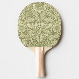 Raquette De Ping Pong William Morris Fleur verte tournesol