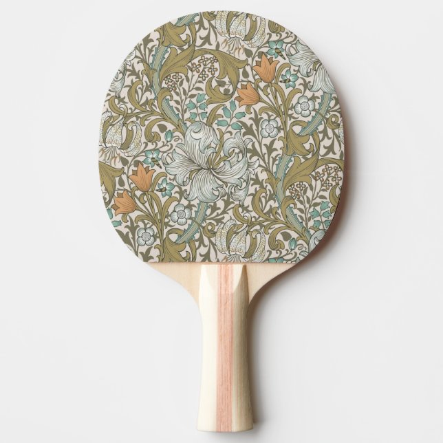 Raquette De Ping Pong William Morris Golden Lily Blue Gold Classic (Devant)