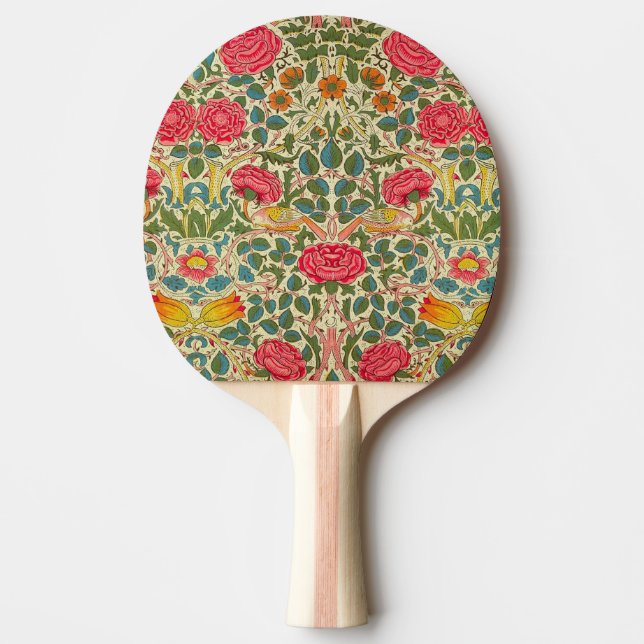 Raquette De Ping Pong William Morris Rose Floral Chintz rose (Devant)