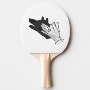 Raquette De Ping Pong Wolf Silhouette