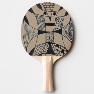 Raquette De Ping Pong "Yappy Chien tan" Ping Paddle Abstrait