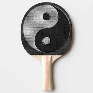 Raquette De Ping Pong Yin audacieux Yang dans le style d'impression de