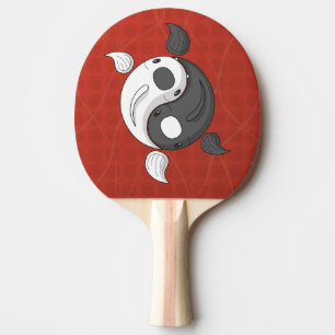 Raquette De Ping Pong Yin et Yang la pagaie de Koi Ping