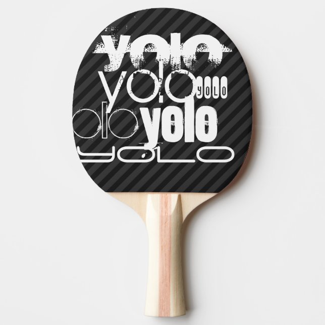 Raquette De Ping Pong Yolo ; Gris noir et gris foncé (Devant)