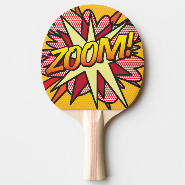 Raquette De Ping Pong ZOOM Bande dessinée drôle Smack Talk Cool Moderne (Devant)
