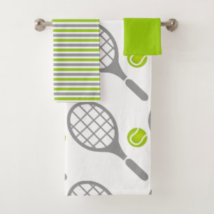 Raquette de tennis et bille ensemble de serviettes