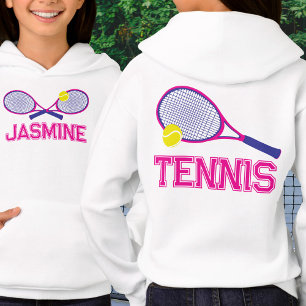 Raquette de tennis et bille rose bleu graphique pe