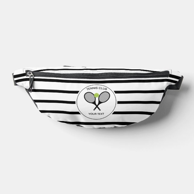 Raquette de tennis personnalisée en noir et blanc  (Poser)
