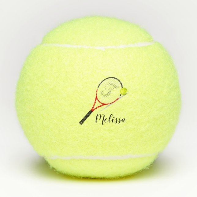 Raquette et balle de tennis (Devant)