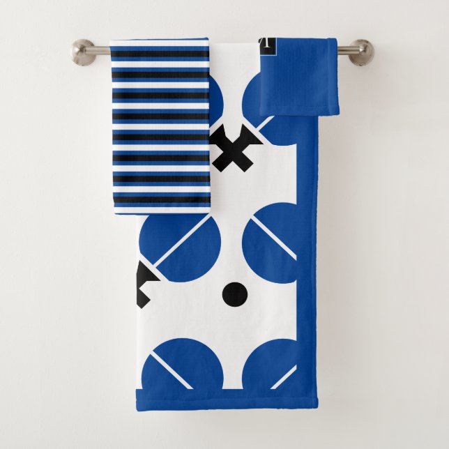 Raquettes de ping-pong bleu et monogramme de balle (En situation)