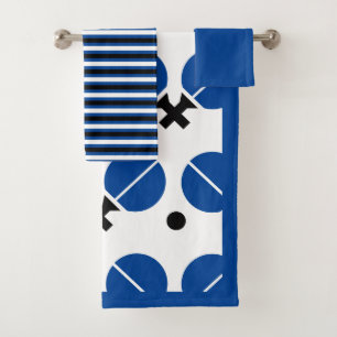 Raquettes de ping-pong et boule avec bordure bleue