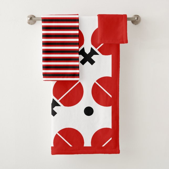 Raquettes de ping-pong et boule avec bordure rouge (En situation)