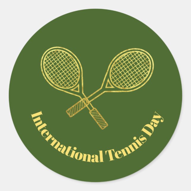 Raquettes de tennis d'or Stickers de tennis Outlin (Devant)