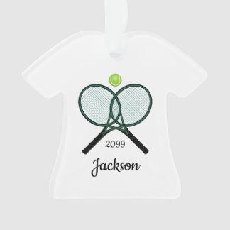 Raquettes de tennis et balle Ornement de Noël en a