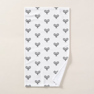 Raquettes de tennis minimalistes noir & blanc élég