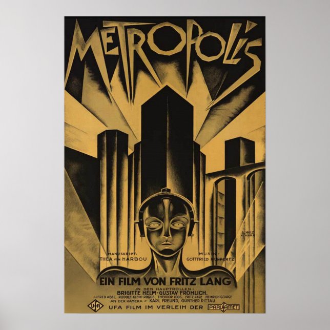 Rare and famous METROPOLIS movie poster (Front)