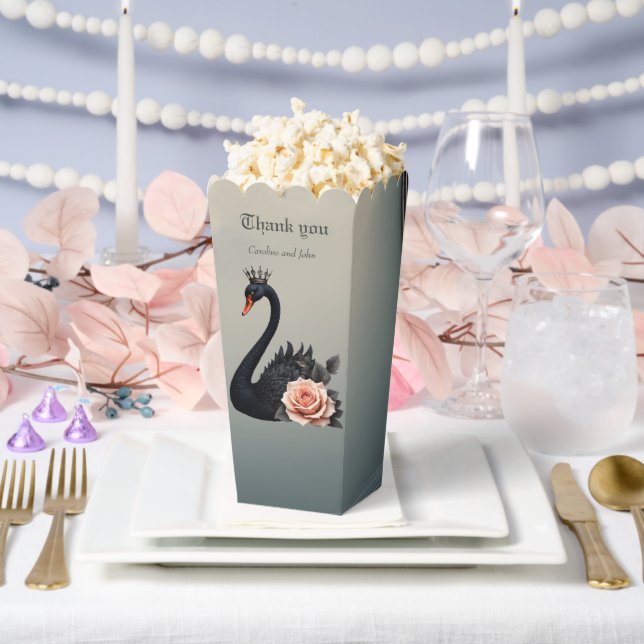 Rare as a black swan, timeless as true love.  favor box (Wedding)