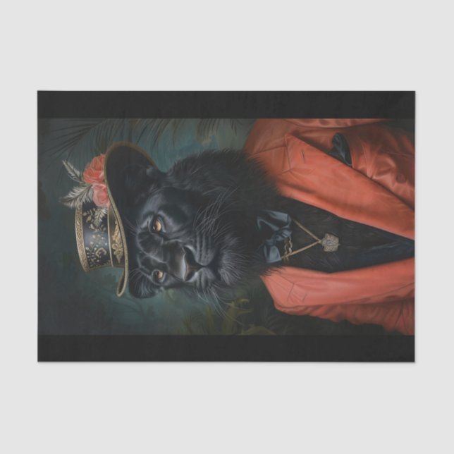 Rare Black Lion11 Tissue Paper (Front)