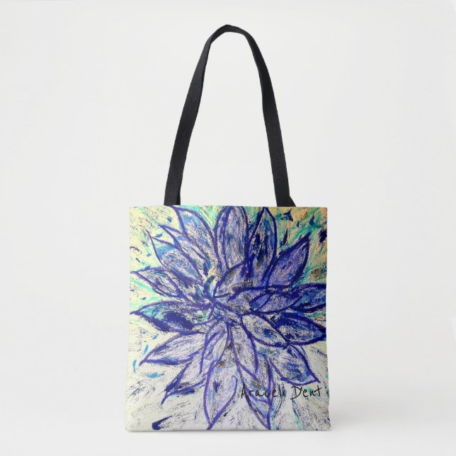 Rare Blue Dahlia Tote Bag (Front)