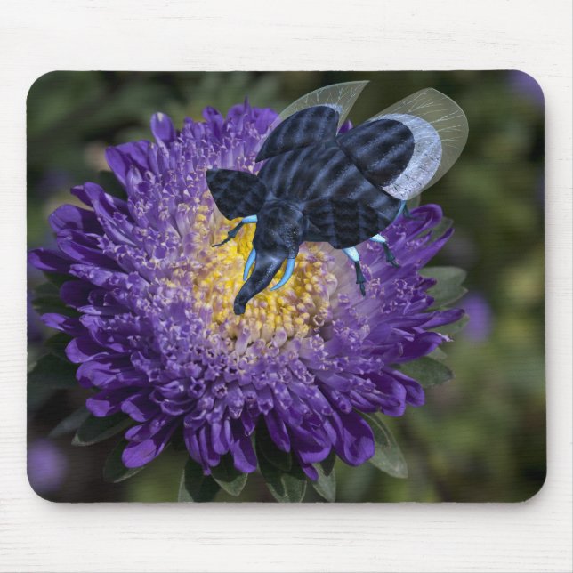Rare Blue Elephant Bug Mouse Pad (Front)