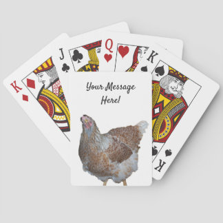Rare Chicken Breed Blue laced Red Wyandotte Hen Playing Cards